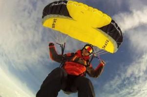 Some cool skydive gliding